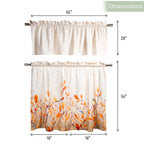 Oak Leaves Kitchen Curtains