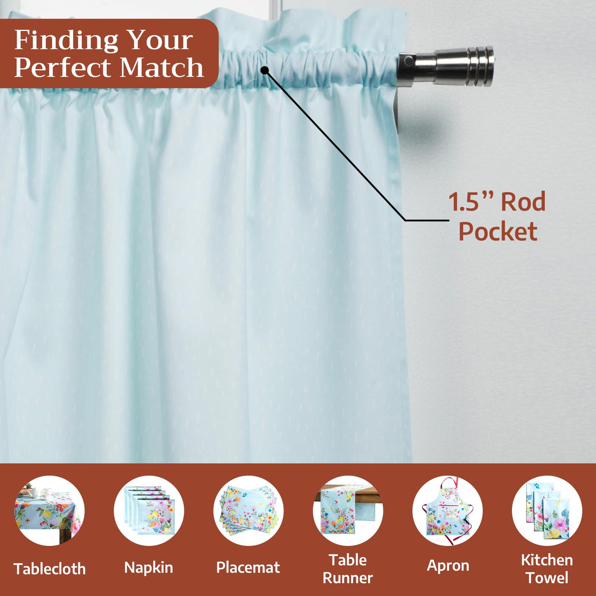 Jardin D'Ete Kitchen Curtains