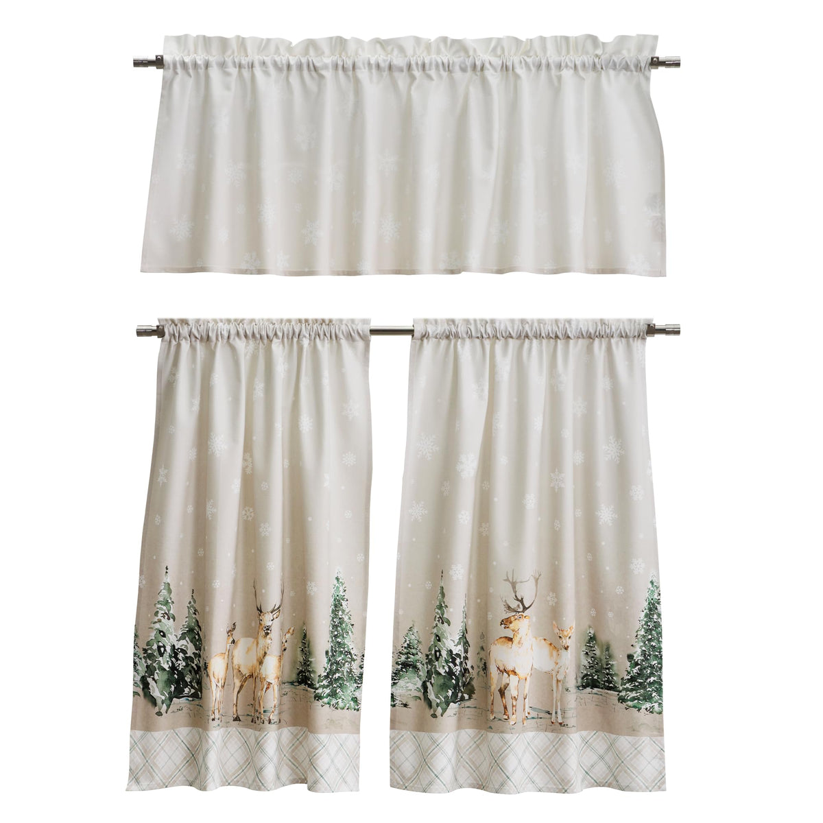 Deer In The Woods Kitchen Curtains