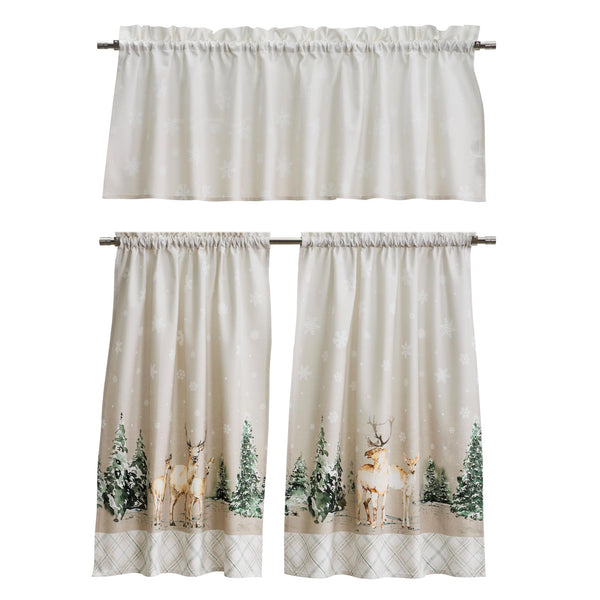 Deer In The Woods Kitchen Curtains
