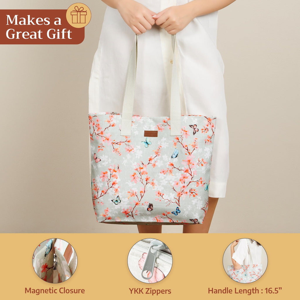 Blossoms in Spring Canvas Tote Bags