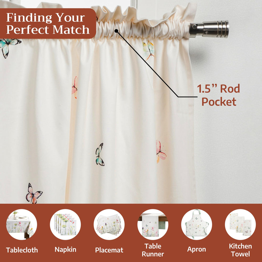 Botanical Fresh Kitchen Curtains