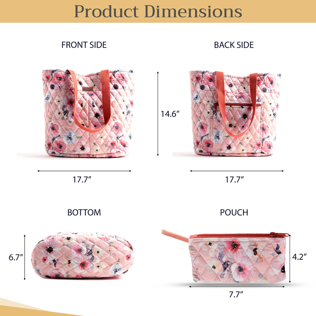 Romantic Poppy Shopping Bags