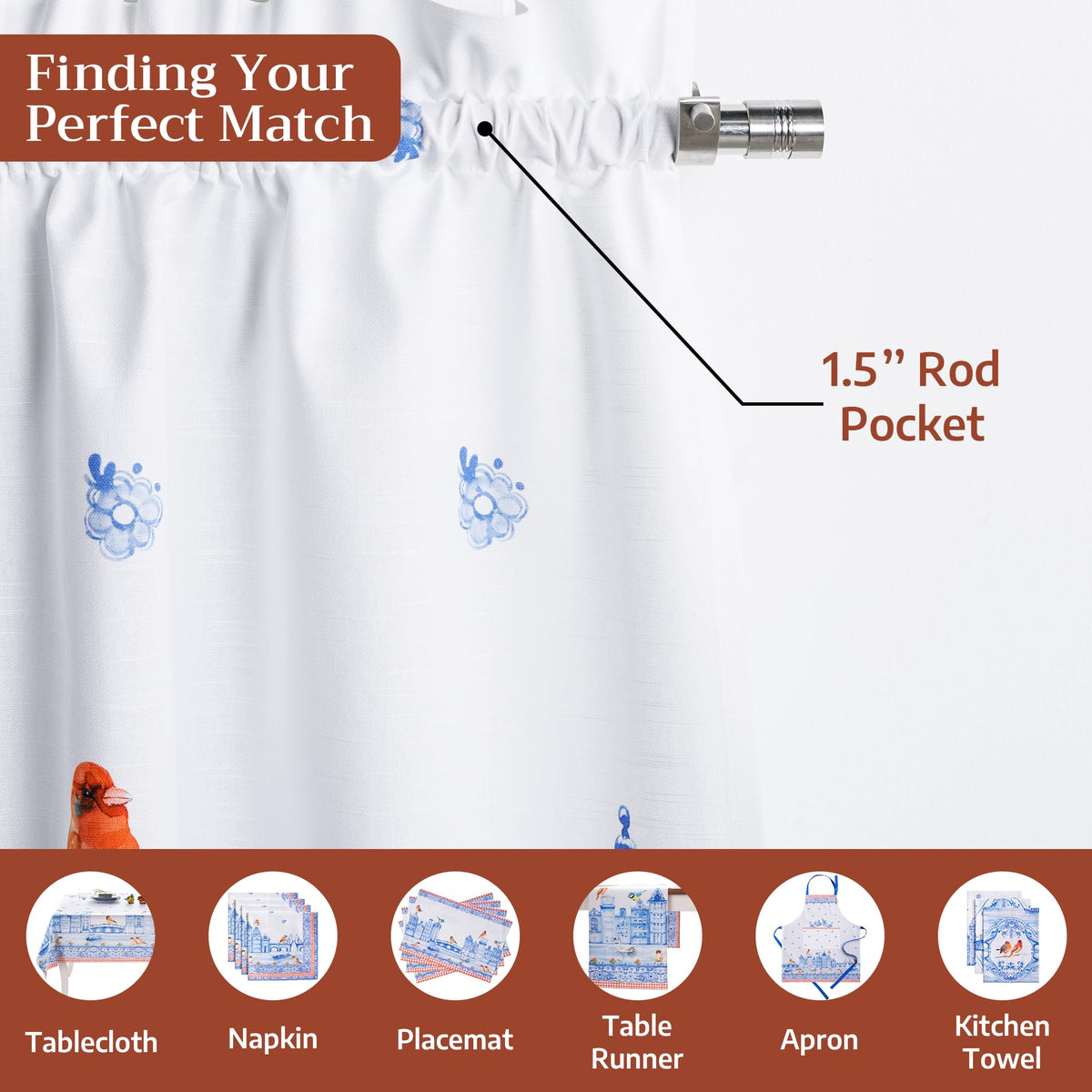 Amsterdam Canals Kitchen Curtains