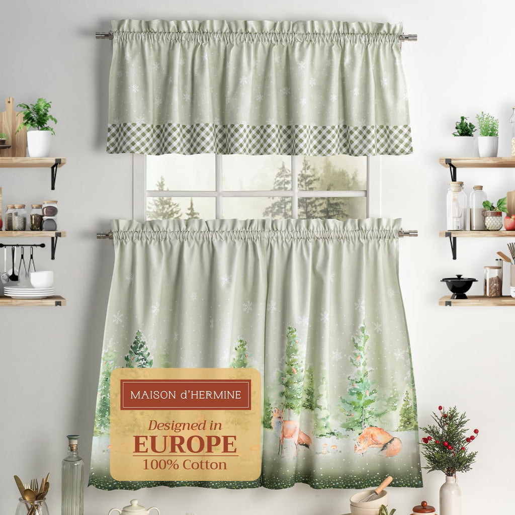 Winter Mornings Kitchen Curtains