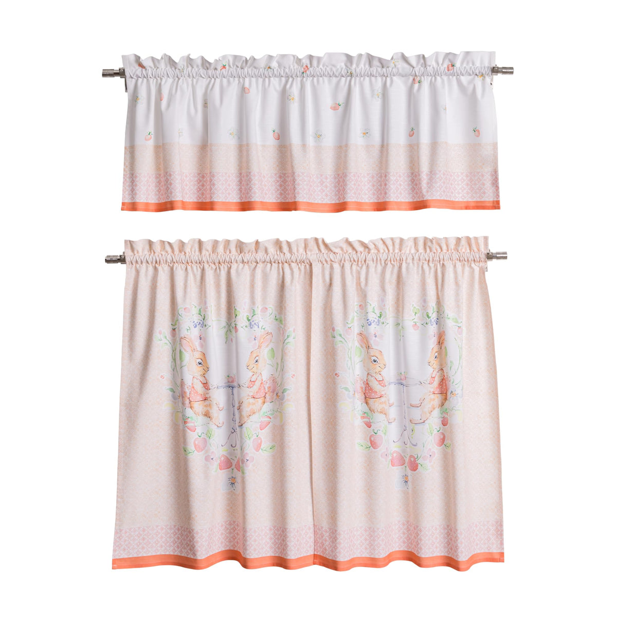 Bunny Party Kitchen Curtains