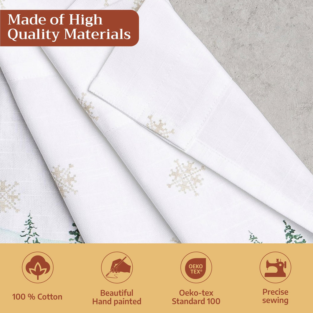 Rural Christmas Kitchen Curtains