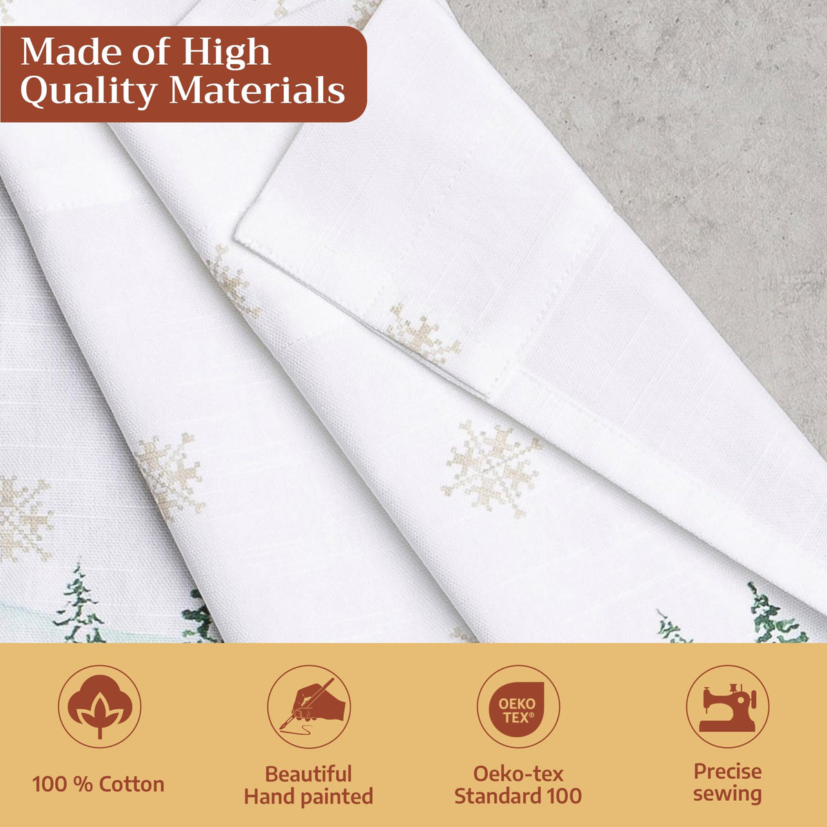Rural Christmas Kitchen Curtains