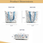 Ice Florals Canvas Tote Bags
