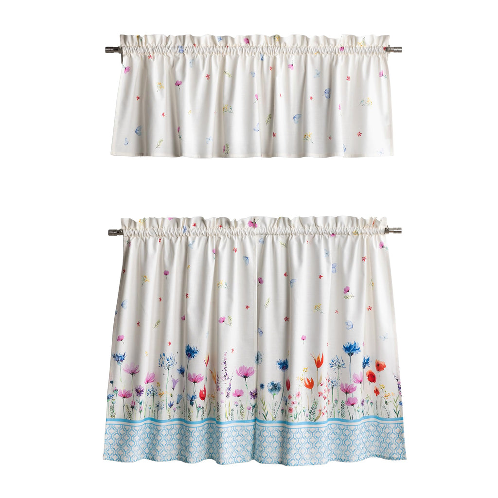 Flower In The Field Kitchen Curtains