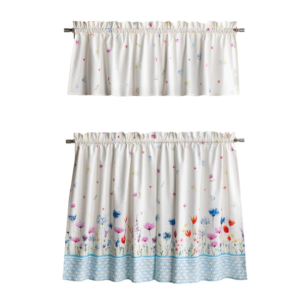 Flower In The Field Kitchen Curtains