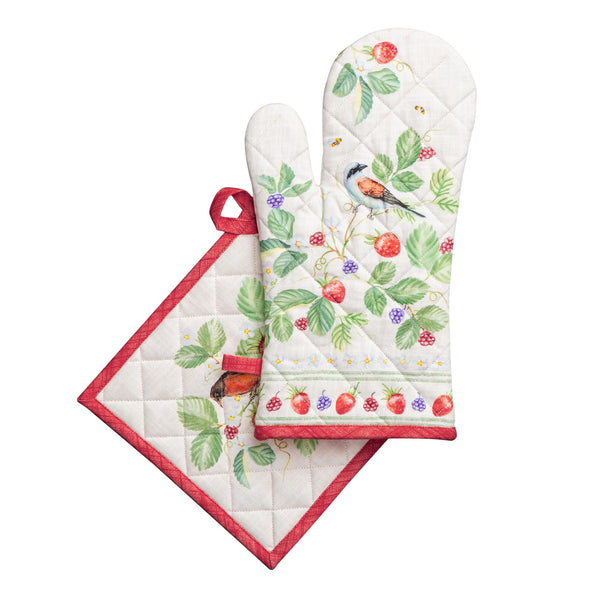 Strawberry days Oven Mitts + Pot Holders