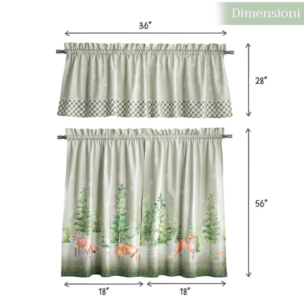 Winter Mornings Kitchen Curtains