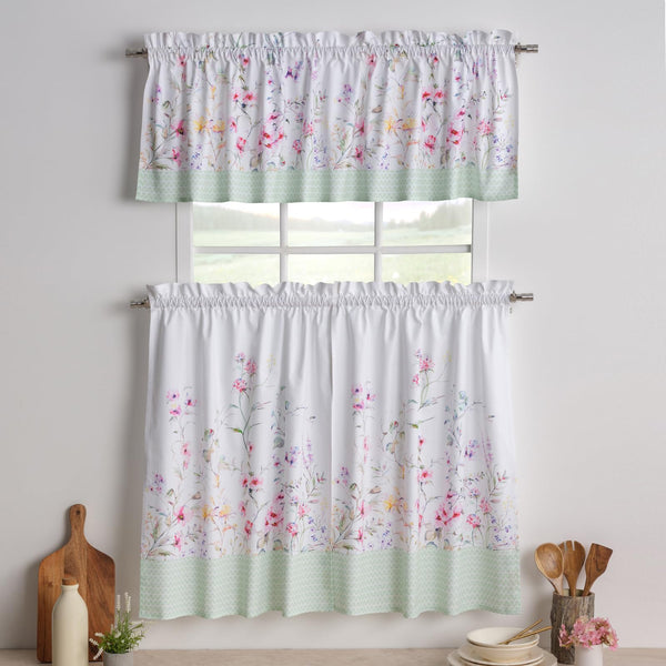 Summer Floral Kitchen Curtains