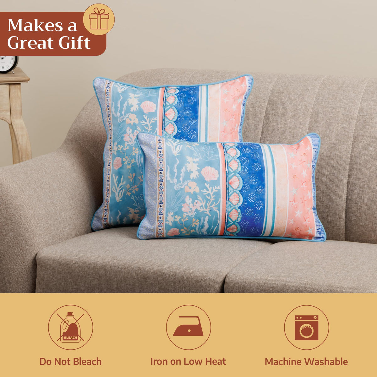Sealife Throw Pillow Covers