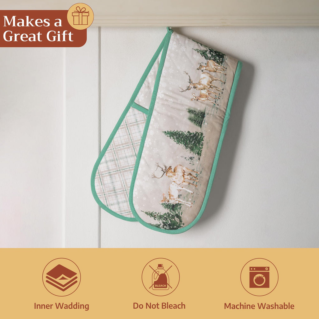 Deer In The Woods Double Oven Mitts