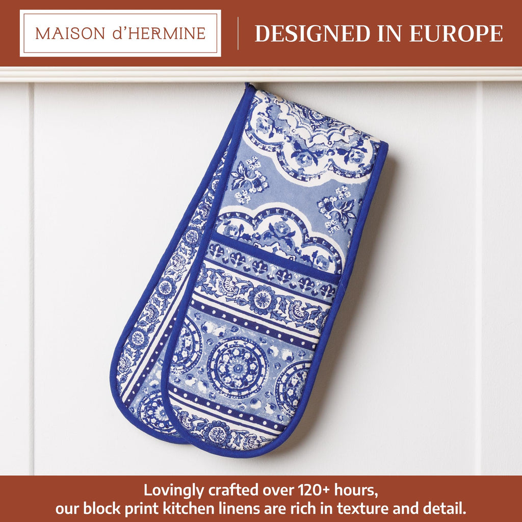 Melodie Bleue Double Oven Mitts