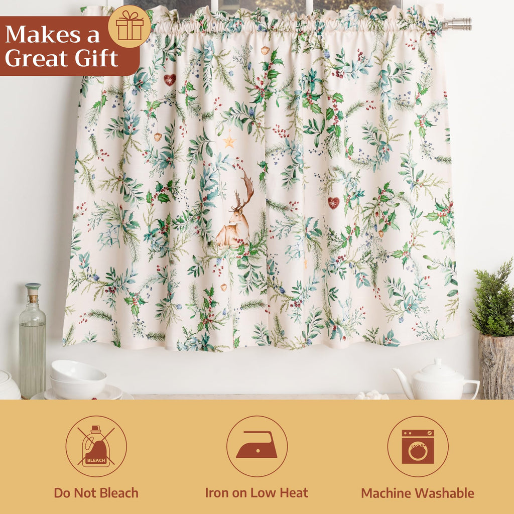 Holly Time Kitchen Curtains