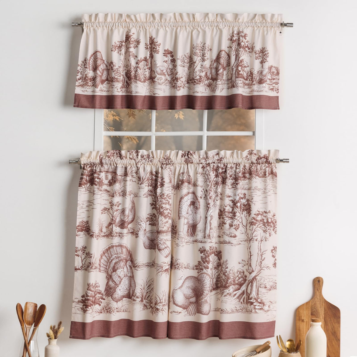 Holy Jouy Kitchen Curtains