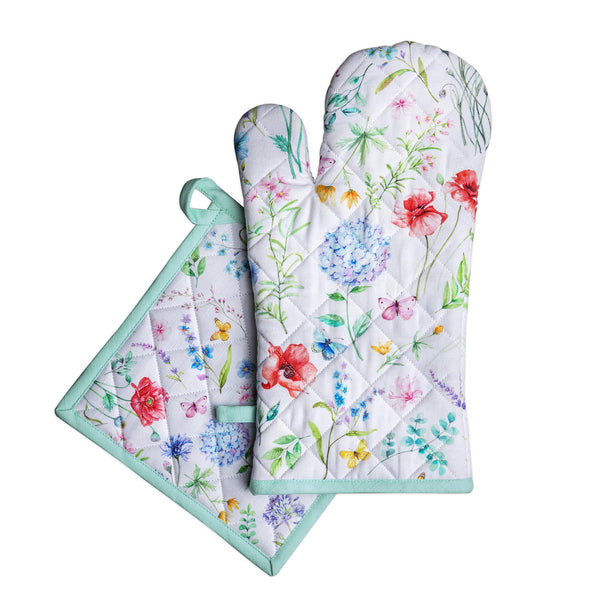 Just Floral Oven Mitts + Pot Holders