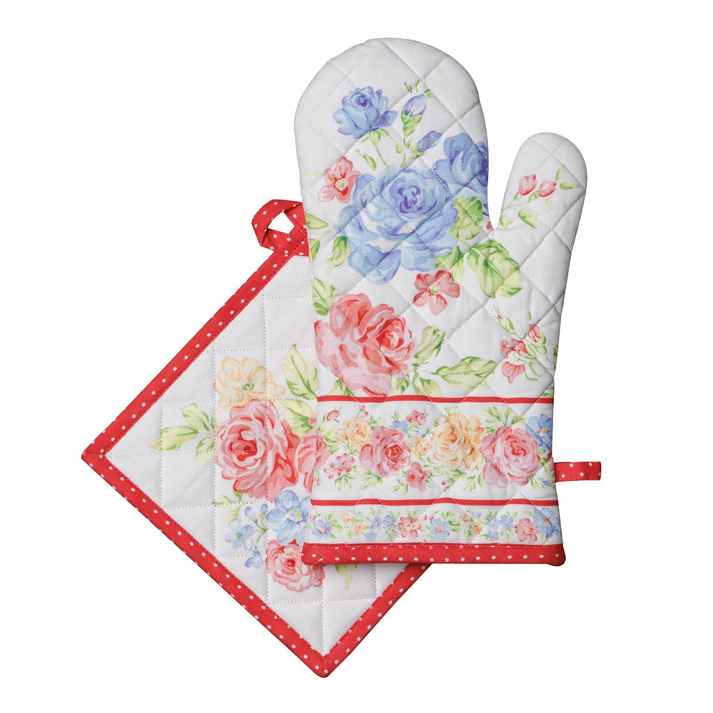 Vintage Floral Oven Mitts + Pot Holders