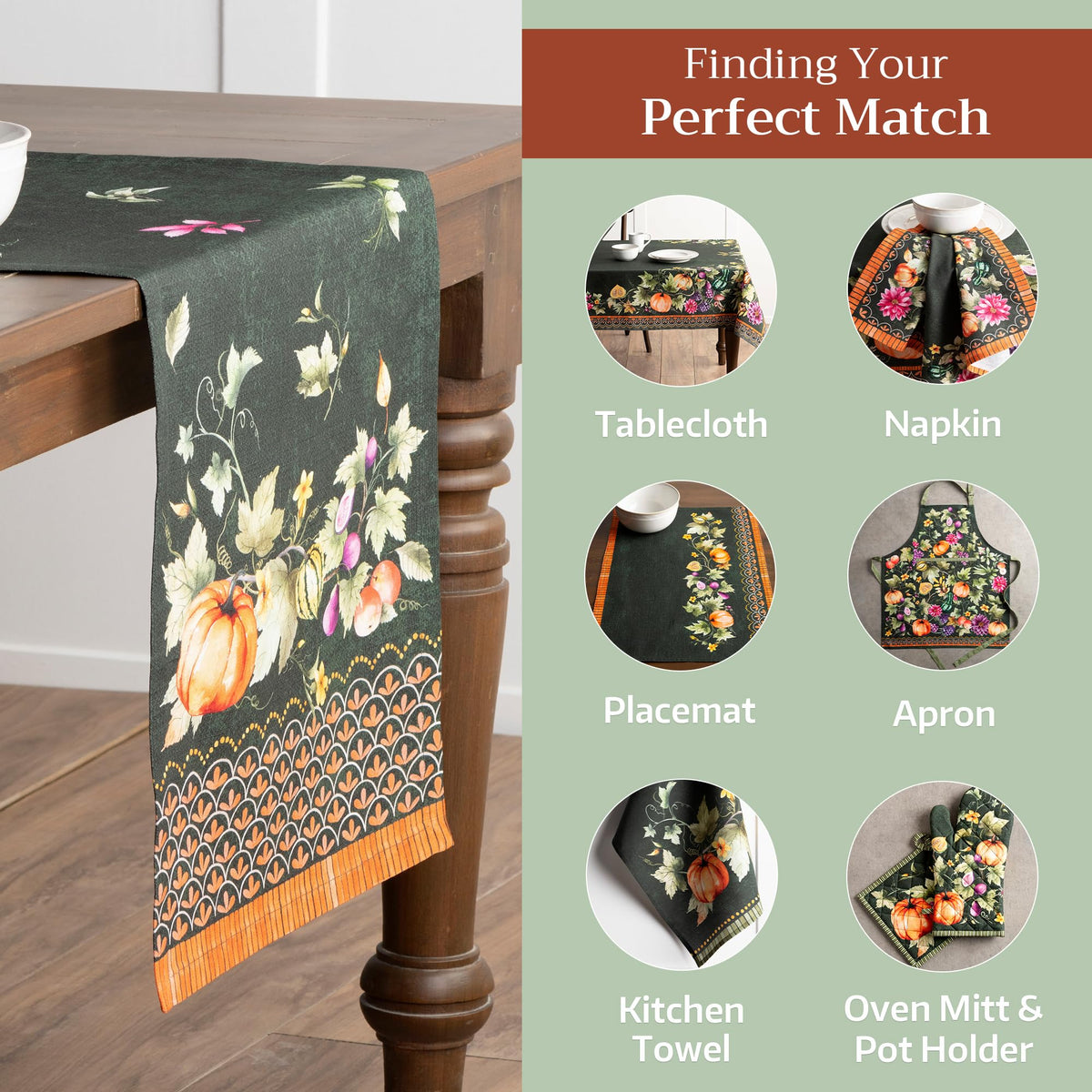 Pumpkin Garden Table Runners