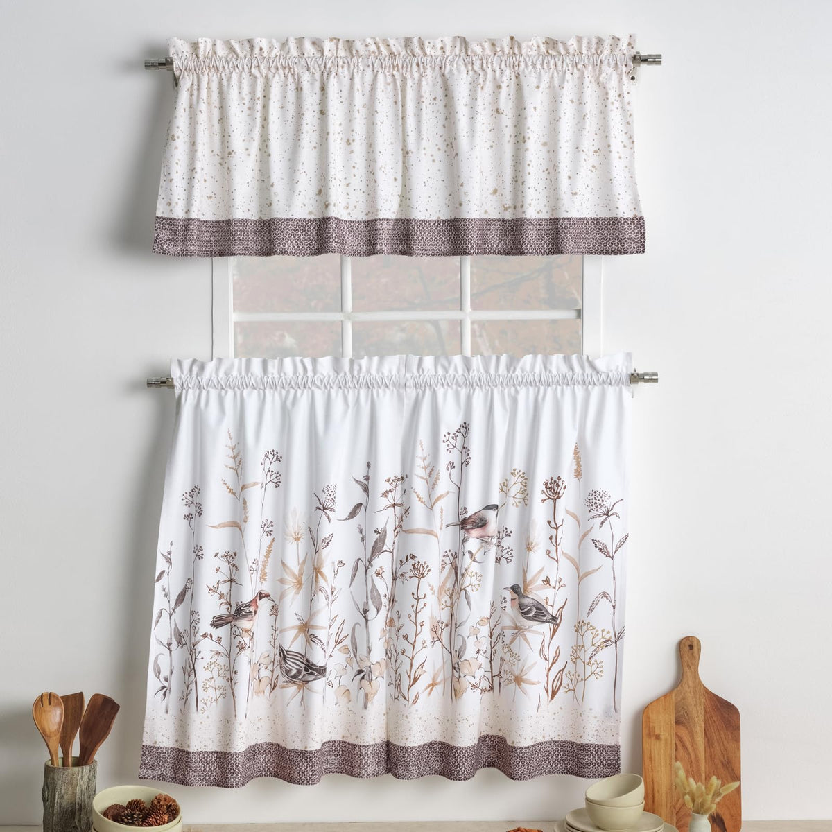 Meadow Florals Kitchen Curtains