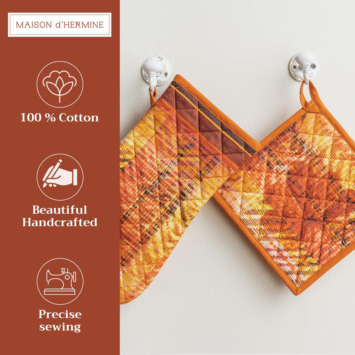 Thanksgiving Tartan Oven Mitts + Pot Holders