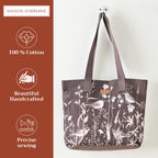 Meadow Florals Canvas Tote Bags