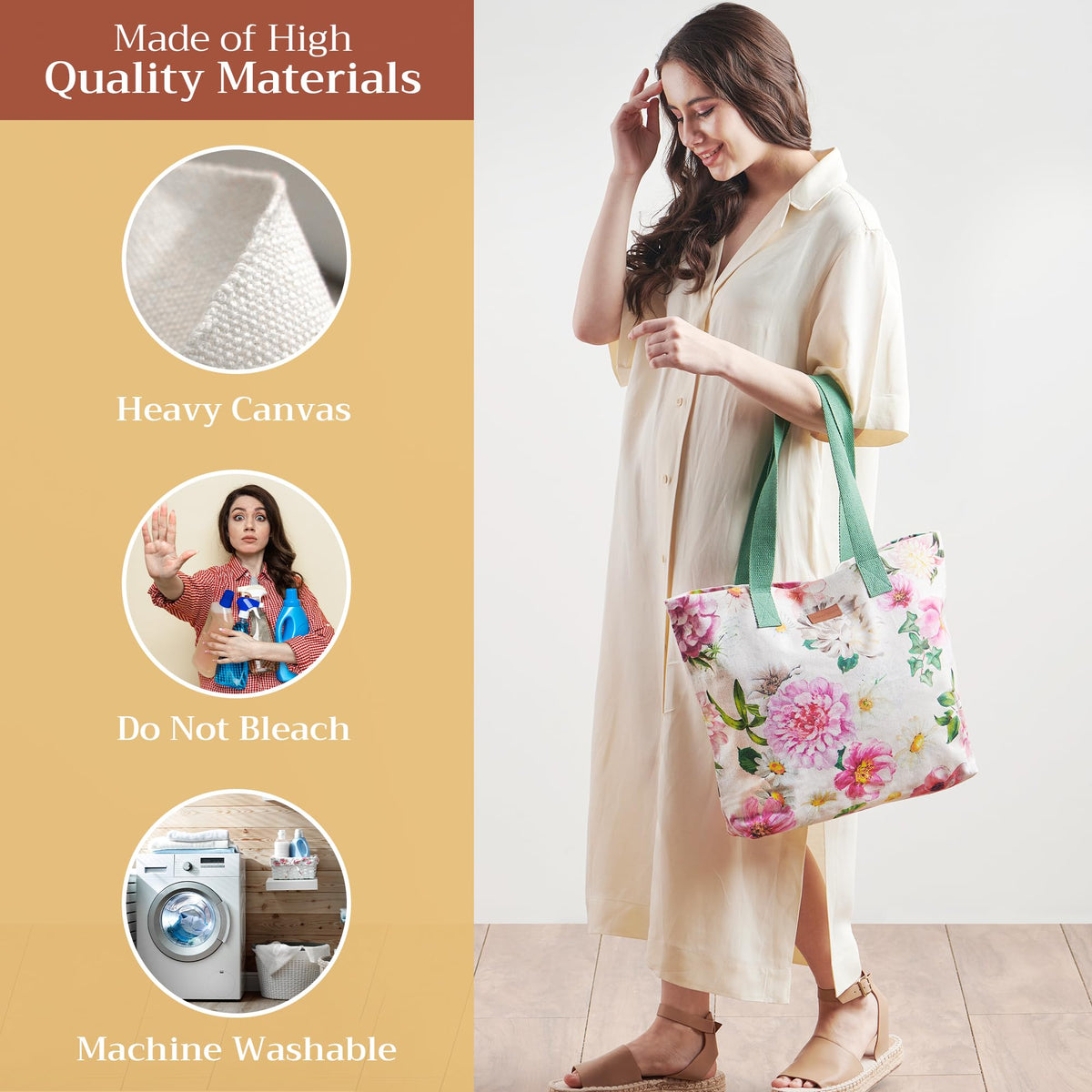 Pivoine Canvas Tote Bags