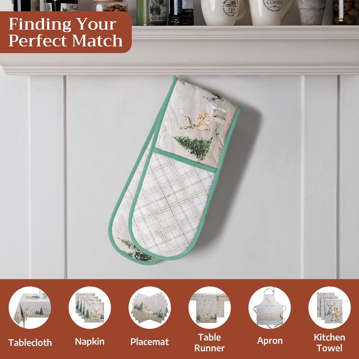 Deer In The Woods Double Oven Mitts