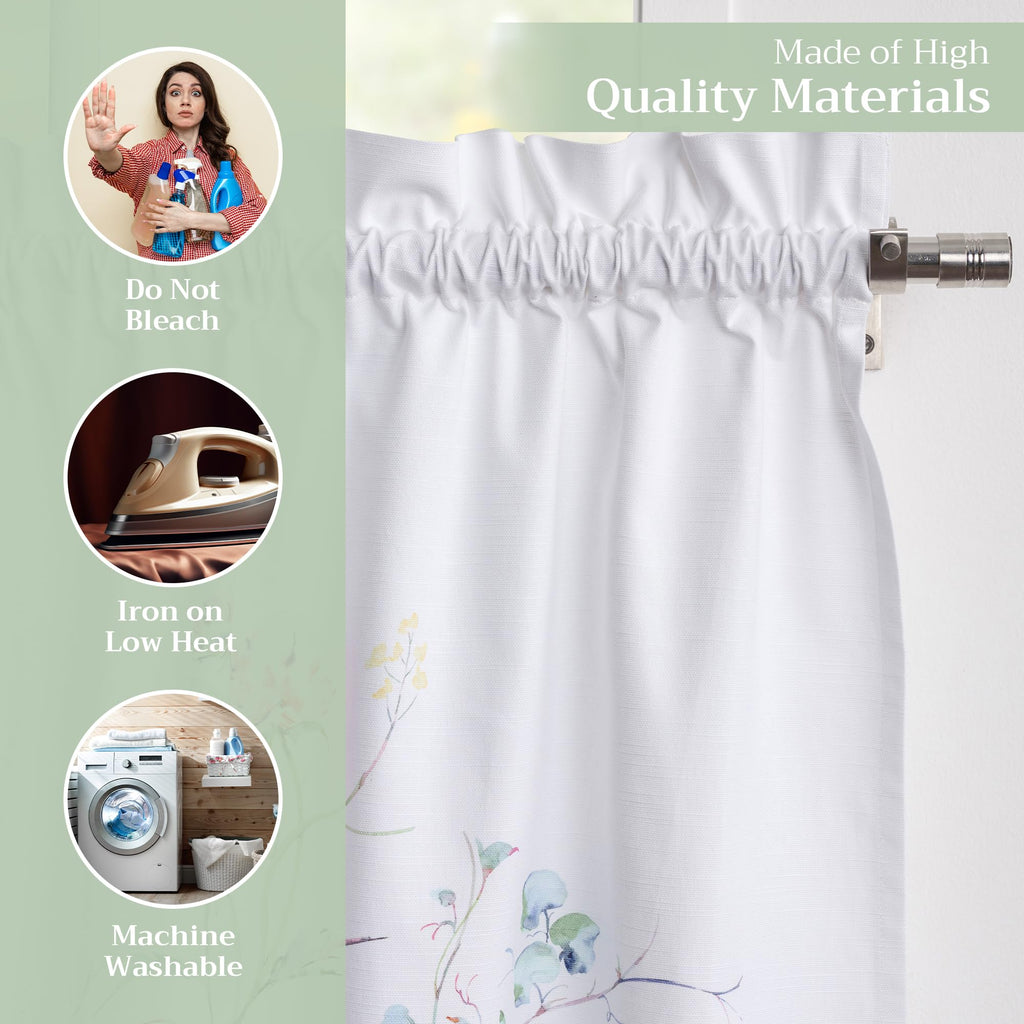 Summer Floral Kitchen Curtains