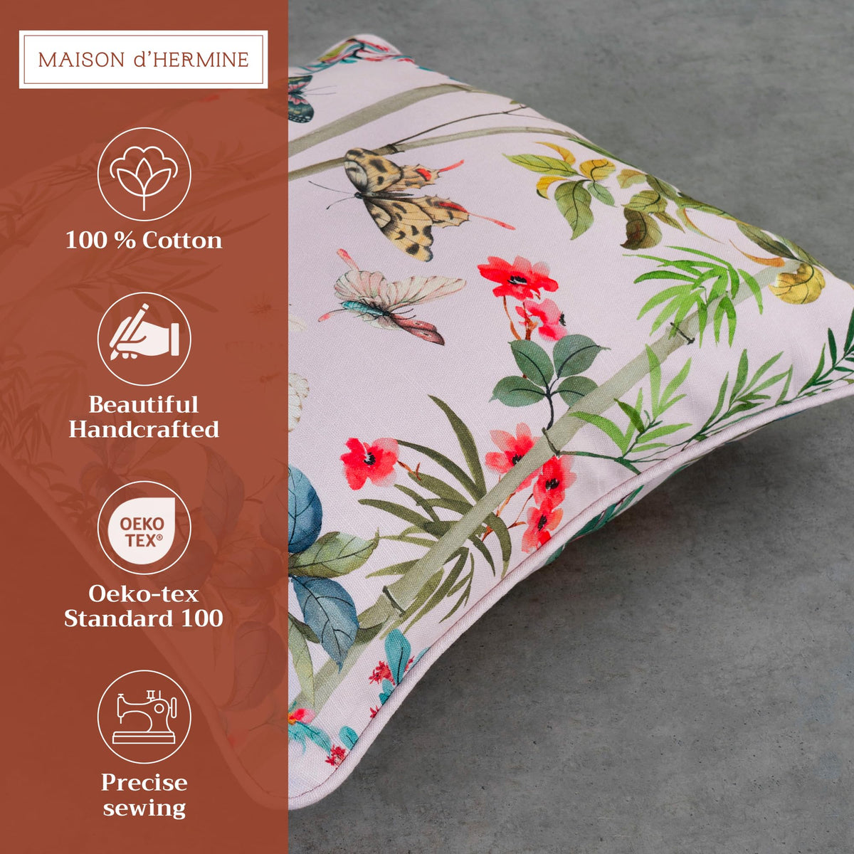 Canne Throw Pillow Covers