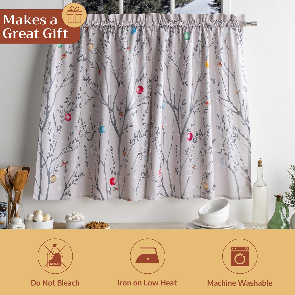 Fairy Christmas Kitchen Curtains