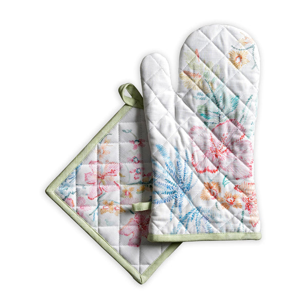 Paradise Island Oven Mitts + Pot Holders