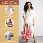 Happy Florals Canvas Tote Bags