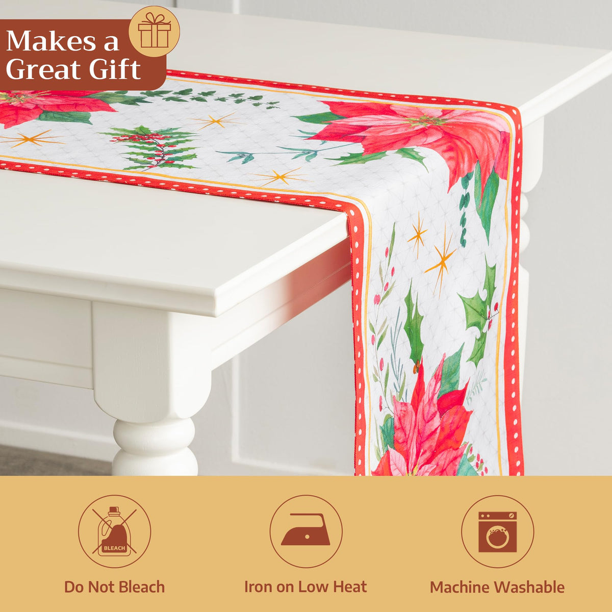 Poinsettia Christmas Table Runners