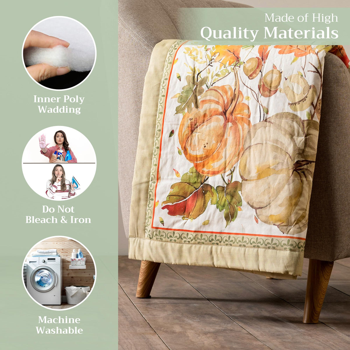 Pumpkin Passion Throw Blankets