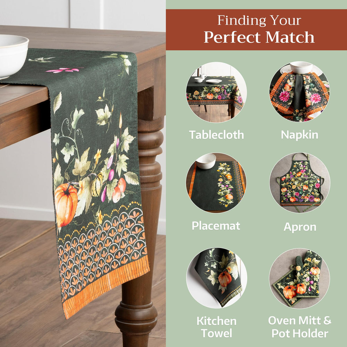 Pumpkin Garden Table Runners