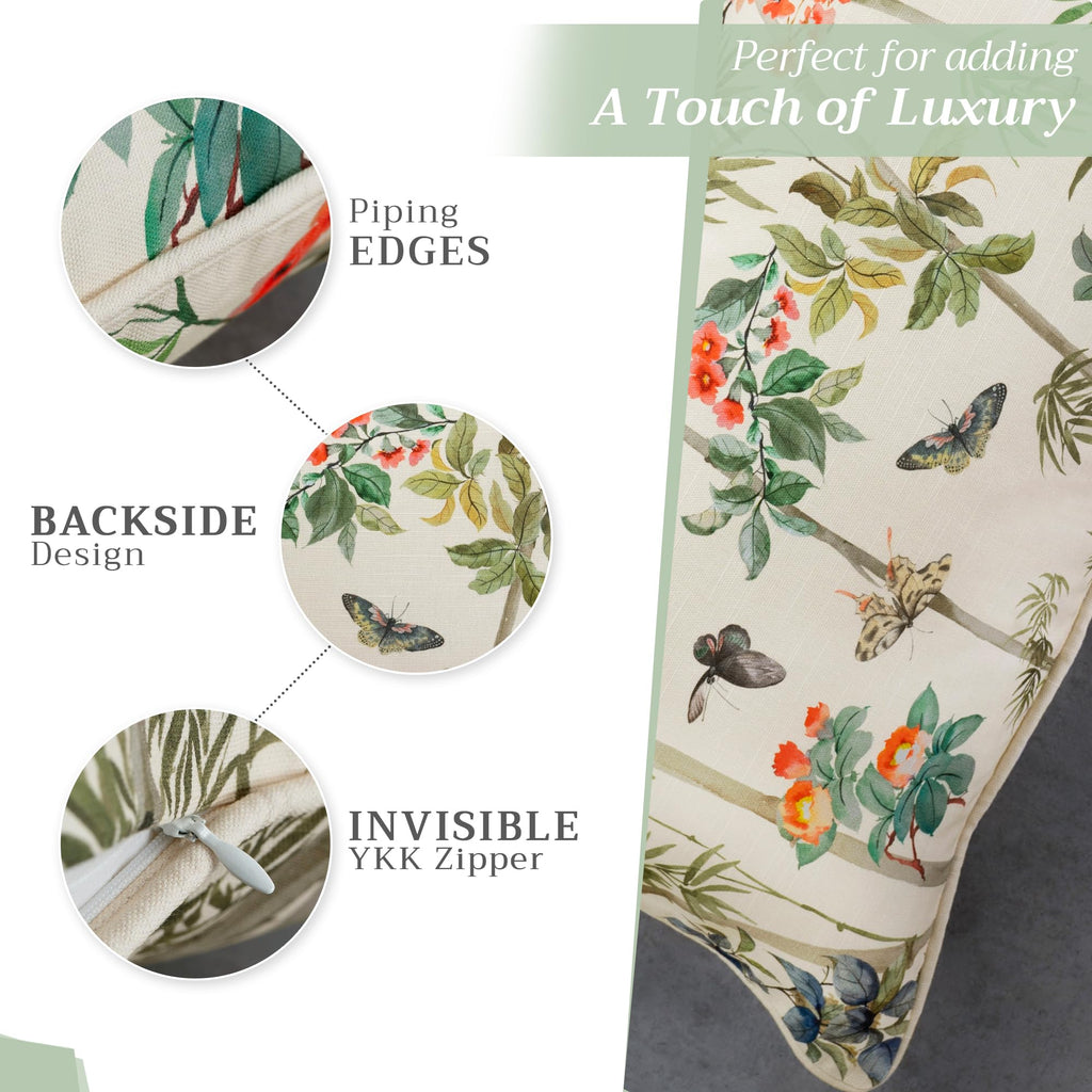 Canne Throw Pillow Covers
