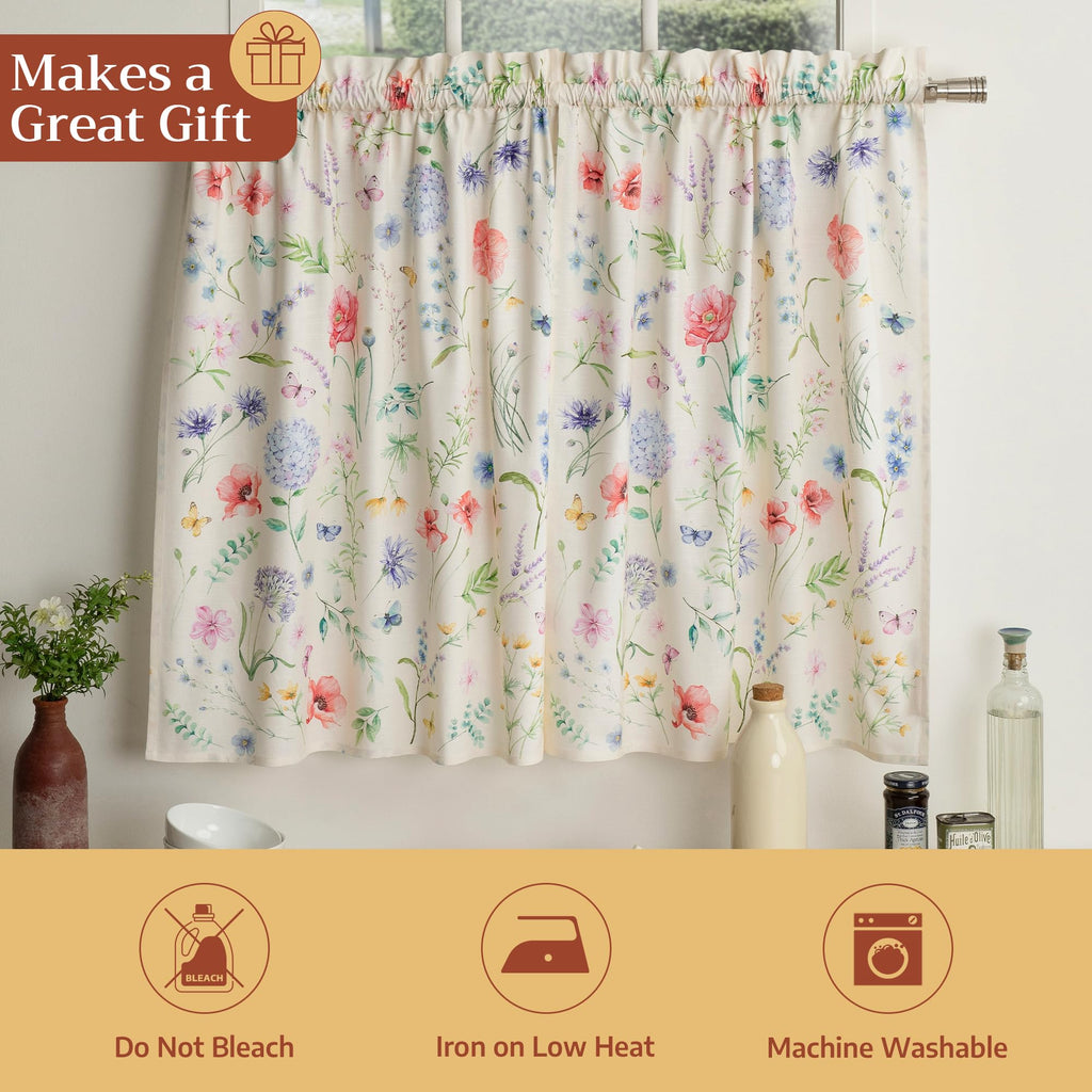 Just Floral Kitchen Curtains