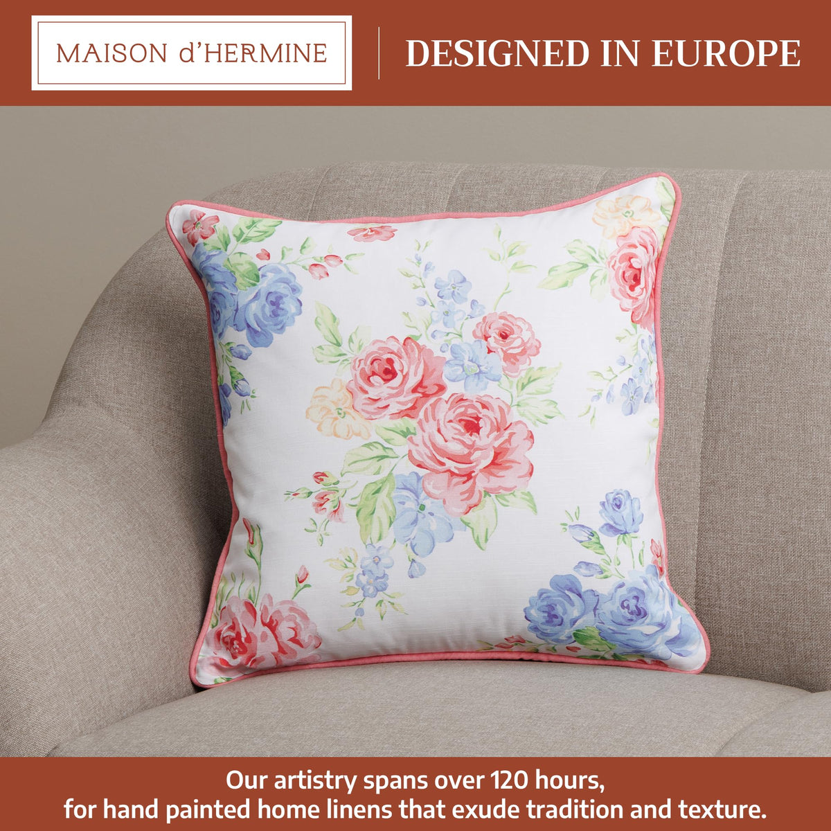 Vintage Floral Throw Pillow Covers
