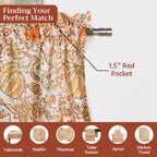 Pumpkin Spice Kitchen Curtains