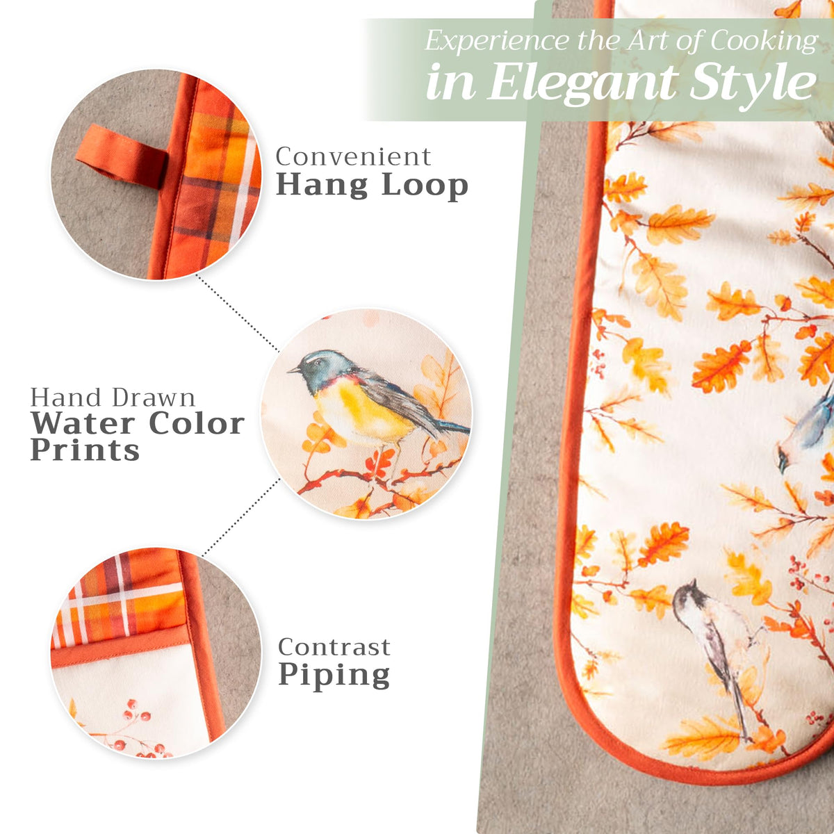 Oak Leaves Double Oven Mitts