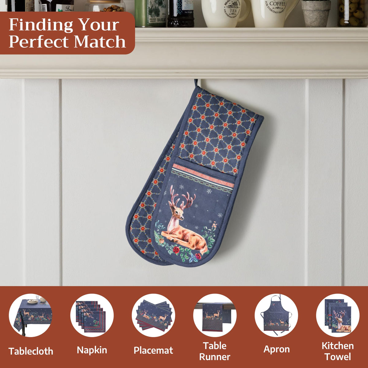 Christmas Joy Double Oven Mitts