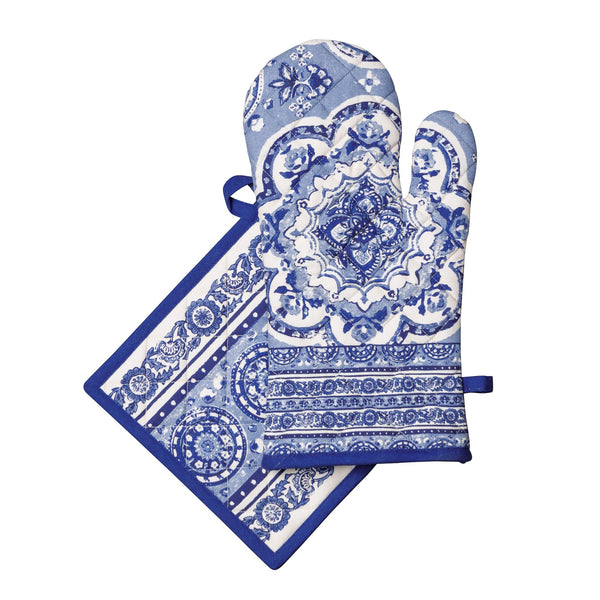 Melodie Bleue Oven Mitts + Pot Holders