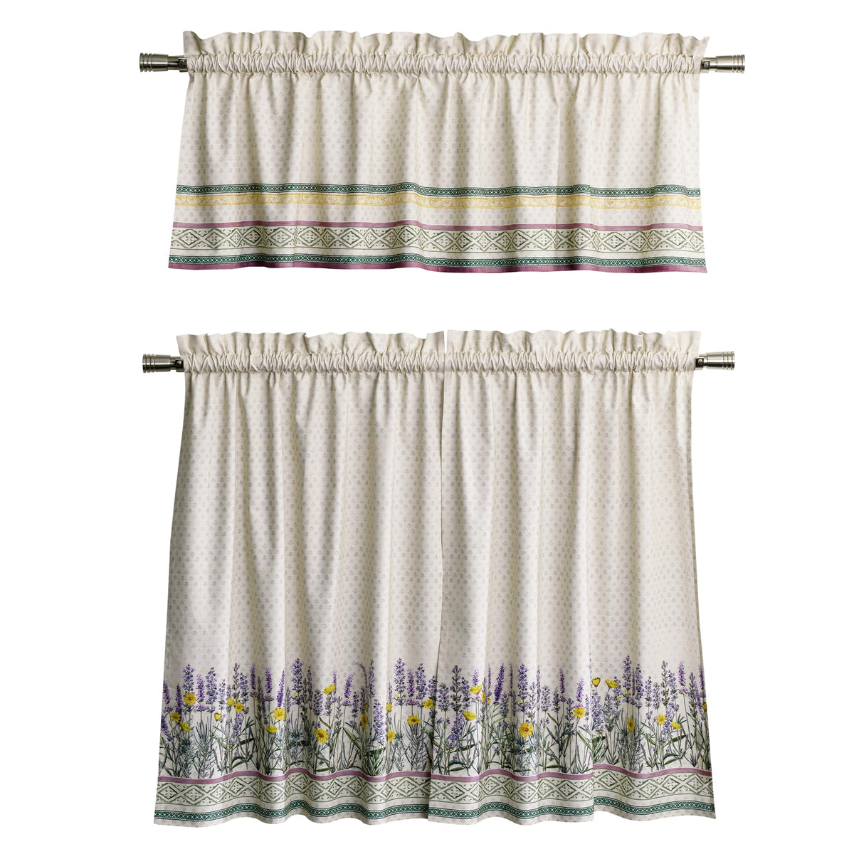 Fanny Lavender Kitchen Curtains