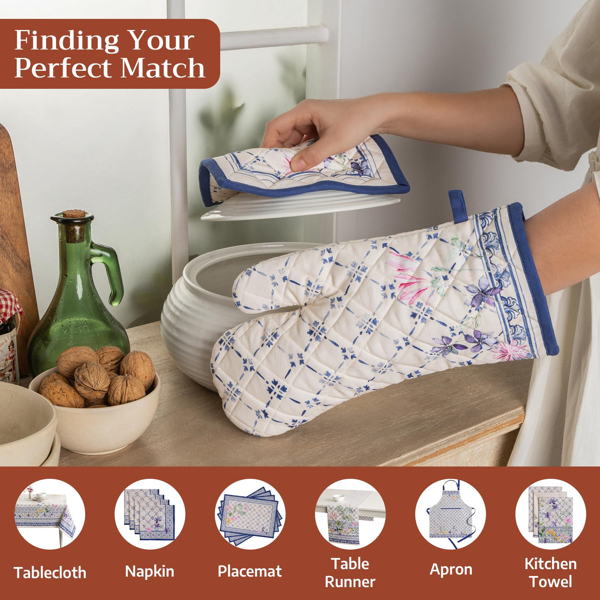 Faience Oven Mitts