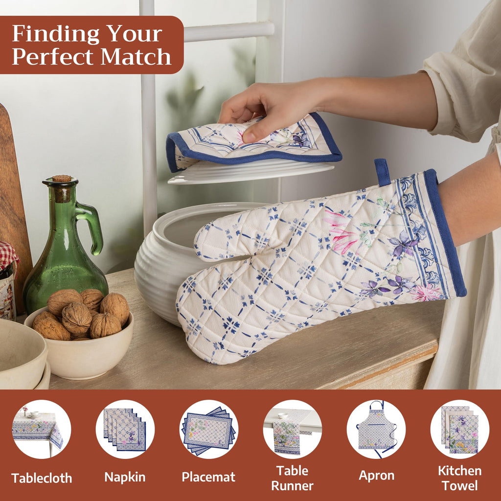 Faience Oven Mitts + Pot Holders
