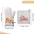 Fruit D'Hiver Oven Mitts + Pot Holders